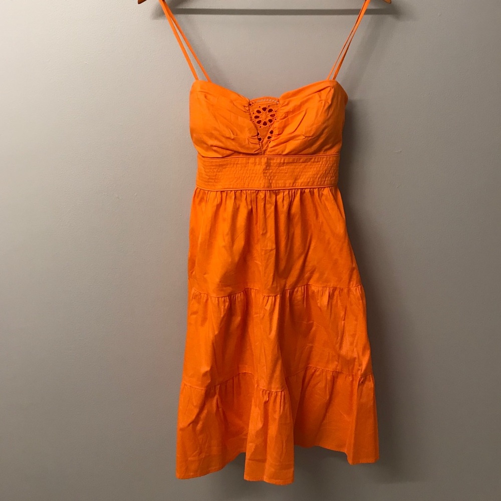 City Triangles Orange Short Maxi Dress